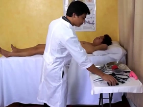 Gay Asian twinks Vahn and Rave in kinky medical fetish scene.