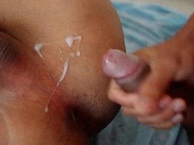 Pretty Asian twinks fucking without condoms and cumming hard