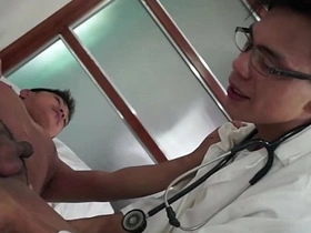 Young doctor examines his gay patients in a medical practice that is not very conventional.