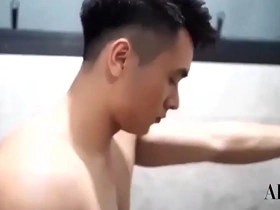 Amateur Asian gay in adult magazine