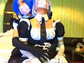 Two male maids having fun and pleasuring each other