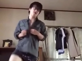 Japanese gay boy goes crazy in porn video