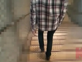 A boy's thrilling encounter at station R unfolds in this captivating video. Join him as he stalks his desired partner from their neighborhood and attempts to initiate contact on the train