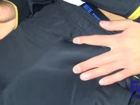 Gay anal action in the quiet park at night