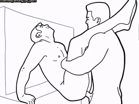 Black and white animated gay porn series: Part 4
