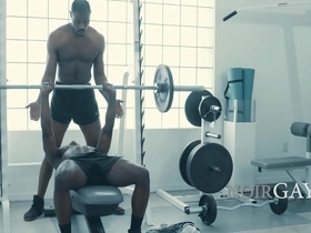 Fitness enthusiasts Miller Aston and Colby Tucker negotiate a steamy threesome