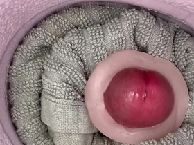 Intense POV experience with a pocket pussy solo and cumshot