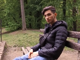 He discovers his girlfriend giving head to another man, and in retaliation, he makes big bucks performing oral for a gay client outdoors