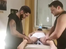 Steamy bareback action with amateur guys and sensual massages