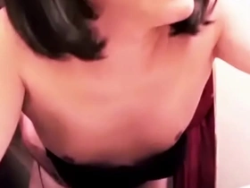 Three-way nude scissoring in front of the mirror in Niigata
